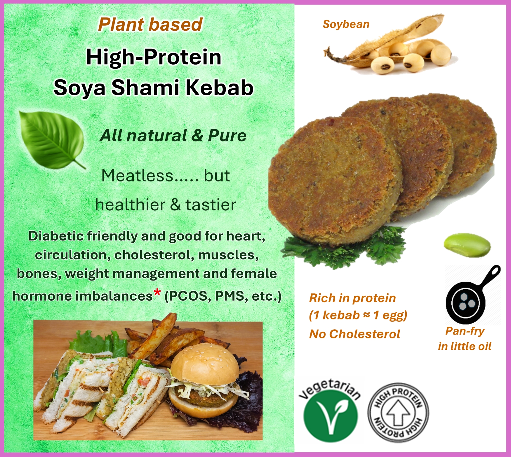High-Protein Soybean Shami Kebab - Image 2